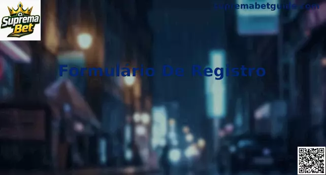 Interface explicativa do Formulário De Registro da Suprema Bet no Brasil