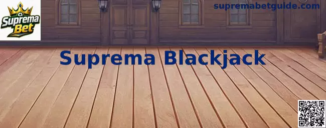 Mesa de Suprema Blackjack com cartas e fichas de jogo